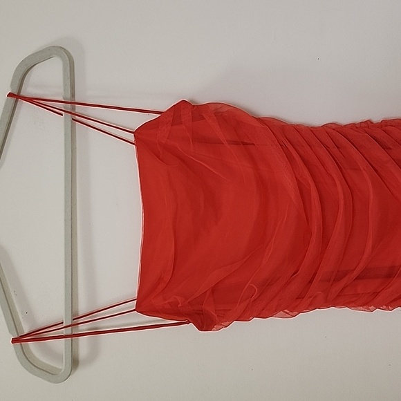 Alice + Olivia Baby Doll CRUZ SPAGHETTI STRAP MINI RUCHED DRESS - Picture 9 of 17